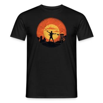 Disc Golf Player Disc Golfer Game Vintage - T-shirt homme - noir - Devant - AI Model Male 178 light (178cm)