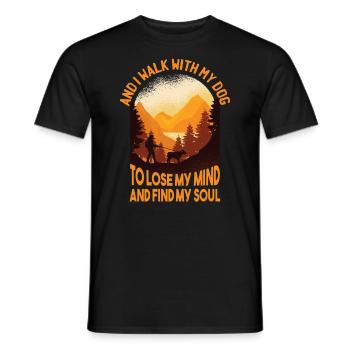 Dog Dog Owner Accessories Dog Lover Funny - Men's T-Shirt - black - Front - AI Model Male 178 light (178cm)