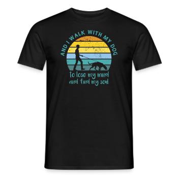 Dog Dog Owner Accessories Dog Lover Funny - Men's T-Shirt - black - Front - AI Model Male 178 light (178cm)