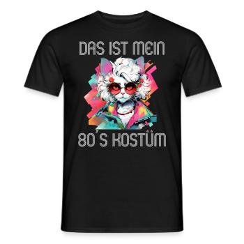 80er Motto Party Das ist mein 80er Kostüm - Männer T-Shirt - Schwarz - Vorne - AI Model Male 178 light (178cm)
