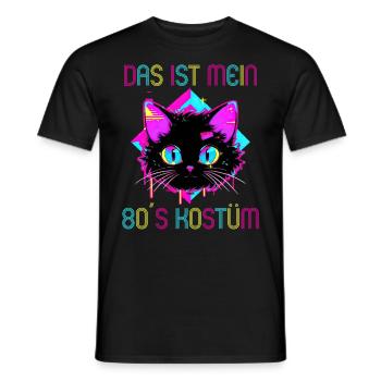 80er Motto Party Das ist mein 80er Kostüm - Männer T-Shirt - Schwarz - Vorne - AI Model Male 178 light (178cm)