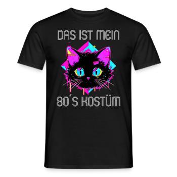80er Motto Party Das ist mein 80er Kostüm - Männer T-Shirt - Schwarz - Vorne - AI Model Male 178 light (178cm)
