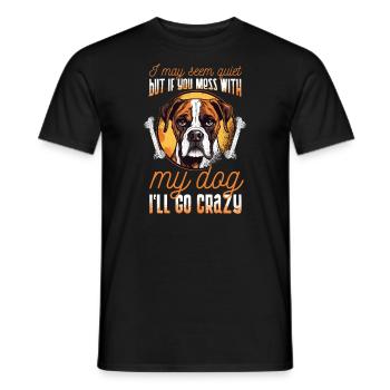 Boxer chien race chien propriétaire dictons drôles - T-shirt homme - noir - Devant - AI Model Male 178 light (178cm)