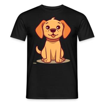 Conception de chien mignon pour les propriétaires de chiens - T-shirt homme - noir - Devant - AI Model Male 178 light (178cm)
