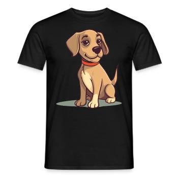 Niedliches Hundedesign für Hundebesitzer - Männer T-Shirt - Schwarz - Vorne - AI Model Male 178 light (178cm)