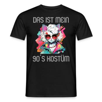 90er Motto Party Das ist mein 90er Kostüm - Männer T-Shirt - Schwarz - Vorne - AI Model Male 178 light (178cm)