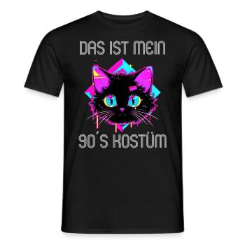 90er Motto Party Das ist mein 90er Kostüm - Männer T-Shirt - Schwarz - Vorne - AI Model Male 178 light (178cm)