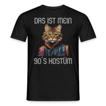 90er Motto Party Das ist mein 90er Kostüm - Männer T-Shirt - Schwarz - Vorne - AI Model Male 178 light (178cm)