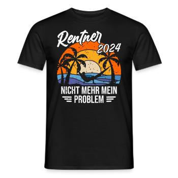 Rentner 2024 Nicht mehr mein Problem - Männer T-Shirt - Schwarz - Vorne - AI Model Male 178 light (178cm)