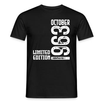 October 1963 Anniversary Gift. October 1963. - Men's T-Shirt - black - Front - AI Model Male 178 light (178cm)