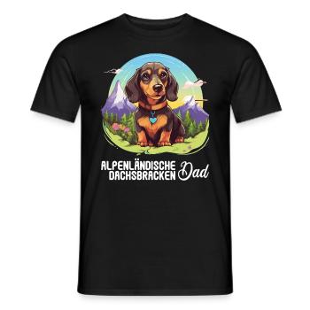 Alpenländische Dachsbracke - Männer T-Shirt - Schwarz - Vorne - AI Model Male 178 light (178cm)