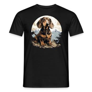 Alpine Badger Hound - T-shirt homme - noir - Devant - AI Model Male 178 light (178cm)