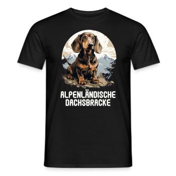 Alpenländische Dachsbracke - Männer T-Shirt - Schwarz - Vorne - AI Model Male 178 light (178cm)