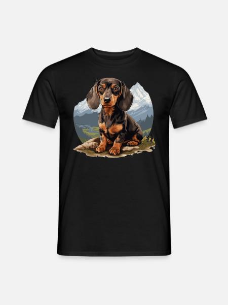 Alpine Badger Hound - Men's T-Shirt - black