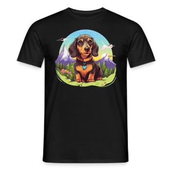 Alpine Badger Hound - T-shirt homme - noir - Devant - AI Model Male 178 light (178cm)