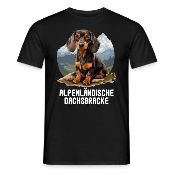 Alpenländische Dachsbracke - Männer T-Shirt - Schwarz - Vorne - AI Model Male 178 light (178cm)