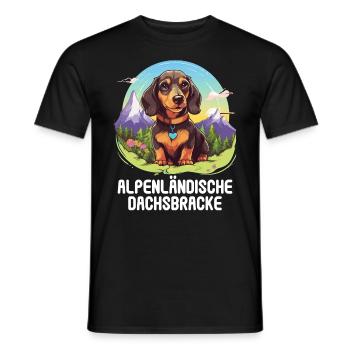Alpenländische Dachsbracke - Männer T-Shirt - Schwarz - Vorne - AI Model Male 178 light (178cm)