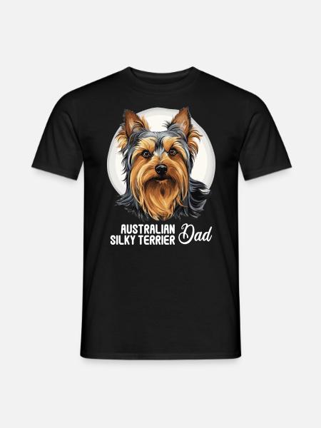 Australian Silky Terrier - Men's T-Shirt - black