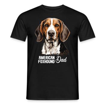 Hund American Foxhound - Männer T-Shirt - Schwarz - Vorne - AI Model Male 178 light (178cm)