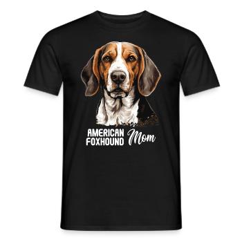 Hund American Foxhound - Männer T-Shirt - Schwarz - Vorne - AI Model Male 178 light (178cm)