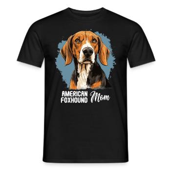 Hund American Foxhound - Männer T-Shirt - Schwarz - Vorne - AI Model Male 178 light (178cm)