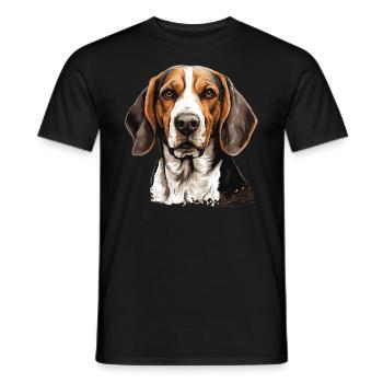 Hund American Foxhound - Männer T-Shirt - Schwarz - Vorne - AI Model Male 178 light (178cm)