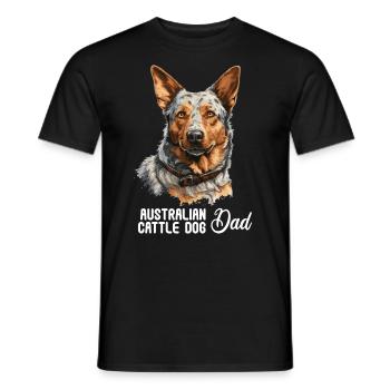 Hund Australian Cattle Dog - Männer T-Shirt - Schwarz - Vorne - AI Model Male 178 light (178cm)