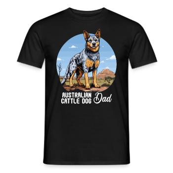 Hund Australian Cattle Dog - Männer T-Shirt - Schwarz - Vorne - AI Model Male 178 light (178cm)