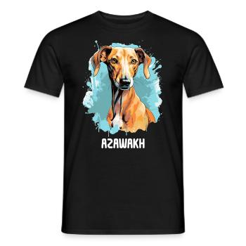 Chien Azawakh - T-shirt homme - noir - Devant - AI Model Male 178 light (178cm)
