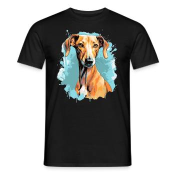 Chien Azawakh - T-shirt homme - noir - Devant - AI Model Male 178 light (178cm)