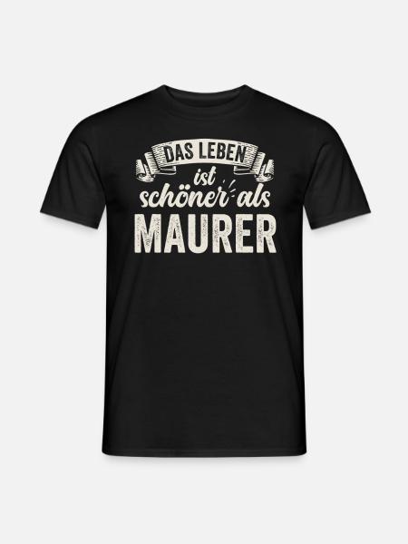 Maurer Bauarbeiter Baustell Ziegelstein Handwerker - Männer T-Shirt - Schwarz