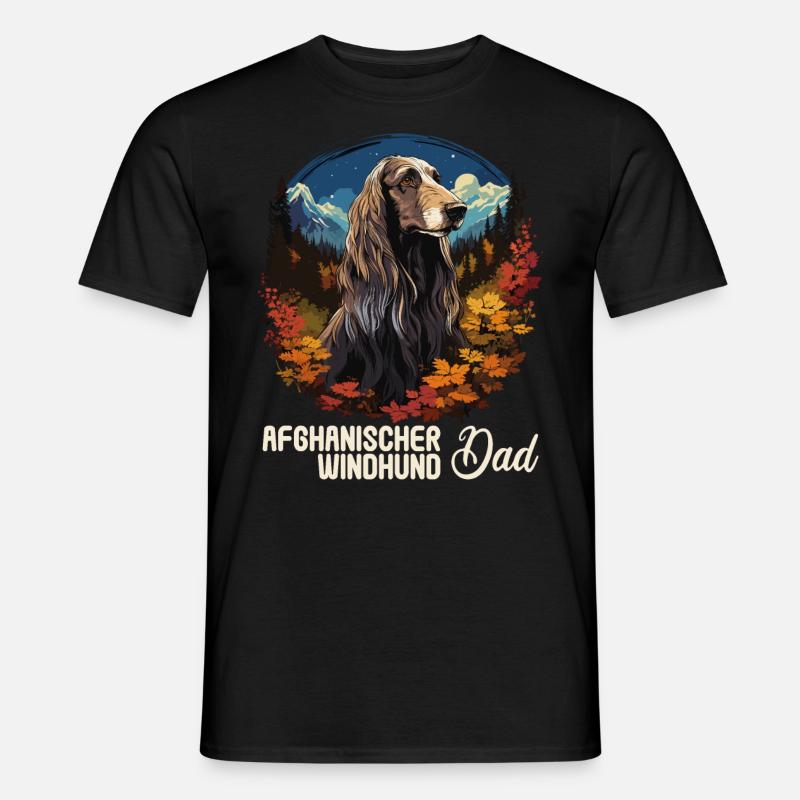 Hund Afghanischer Windhund - Männer T-Shirt - Schwarz