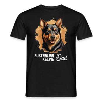 Chien Kelpie australien - T-shirt homme - noir - Devant - AI Model Male 178 light (178cm)