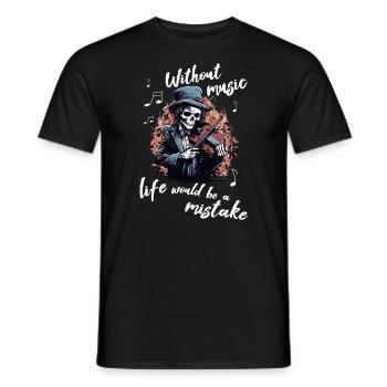Violinist-Musiker Geigen Musik-Instrumente Geiger - Männer T-Shirt - Schwarz - Vorne - AI Model Male 178 light (178cm)