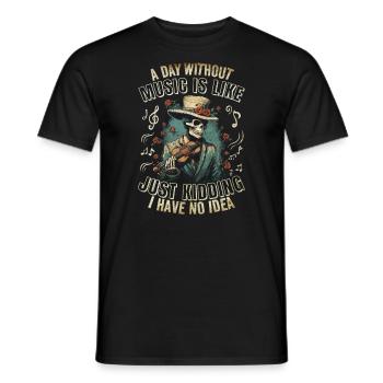 Violinist-Musiker Geigen Musik-Instrumente Geiger - Männer T-Shirt - Schwarz - Vorne - AI Model Male 178 light (178cm)