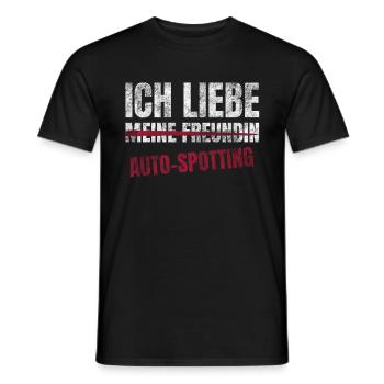 Auto-spotting Ich Liebe Zeitvertreib Hobby - Männer T-Shirt - Schwarz - Vorne - AI Model Male 178 light (178cm)