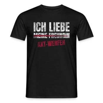 Axt-werfen Ich Liebe Zeitvertreib Hobby - Männer T-Shirt - Schwarz - Vorne - AI Model Male 178 light (178cm)