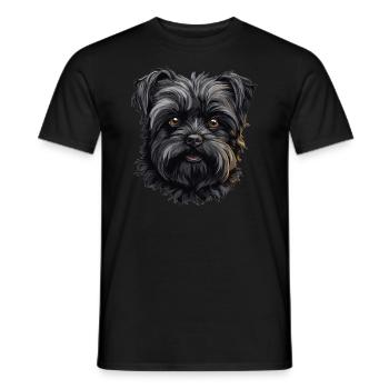 Chien Affenpinscher - T-shirt homme - noir - Devant - AI Model Male 178 light (178cm)