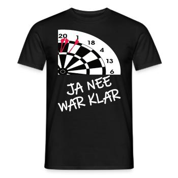 Darts Darten Darts Geschenk Dartpfeil Dartboard - Männer T-Shirt - Schwarz - Vorne - AI Model Male 178 light (178cm)