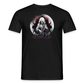 Cello player, cellist-musician, collo music - Men's T-Shirt - black - Front - AI Model Male 178 light (178cm)
