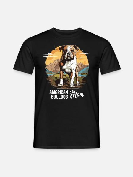 Dog American Bulldog - Men's T-Shirt - black