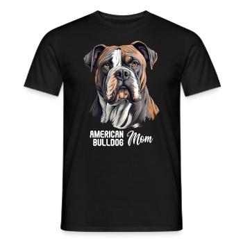 Chien bouledogue américain - T-shirt homme - noir - Devant - AI Model Male 178 light (178cm)