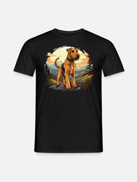 Dog Airedale Terrier - Men's T-Shirt - black