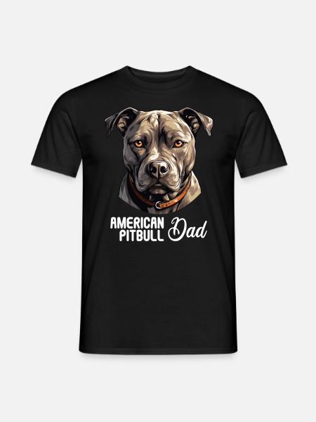 Dog American Pitbull - Men's T-Shirt - black