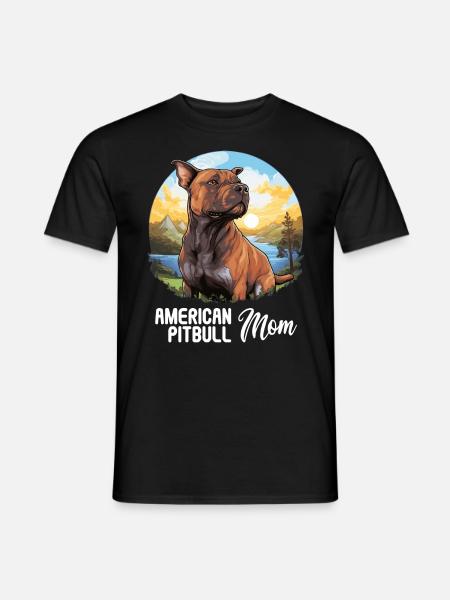 Hund American Pitbull - Männer T-Shirt - Schwarz