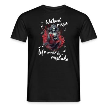 Violoncelliste Occulte-Gothique Drôles Dictons - T-shirt homme - noir - Devant - AI Model Male 178 light (178cm)
