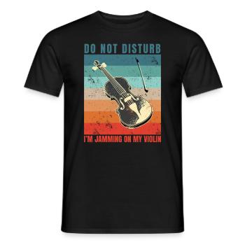 Violinist-Musiker Geigen Musik-Instrumente Geiger - Männer T-Shirt - Schwarz - Vorne - AI Model Male 178 light (178cm)