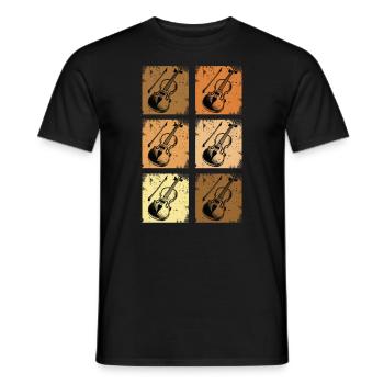 Cello Player Cellist Musician Collo Music Vintage - Men's T-Shirt - black - Front - AI Model Male 178 light (178cm)