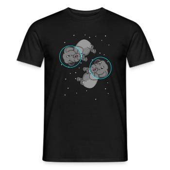 Weltraum Astronaut Geschenk Kinder Elefant - Männer T-Shirt - Schwarz - Vorne - AI Model Male 178 light (178cm)