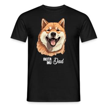 Dog Akita Inu - Men's T-Shirt - black - Front - AI Model Male 178 light (178cm)
